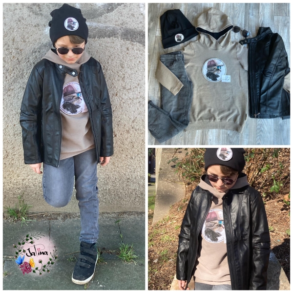 Patch / Aufnäher  - "Katze mit Cap" - Farbig